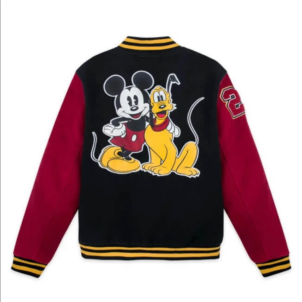Throwback Mickey Mouse And Pluto Varsity Jacket - image 1